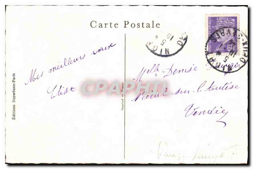 CPA Fantaisie Femme — Verso