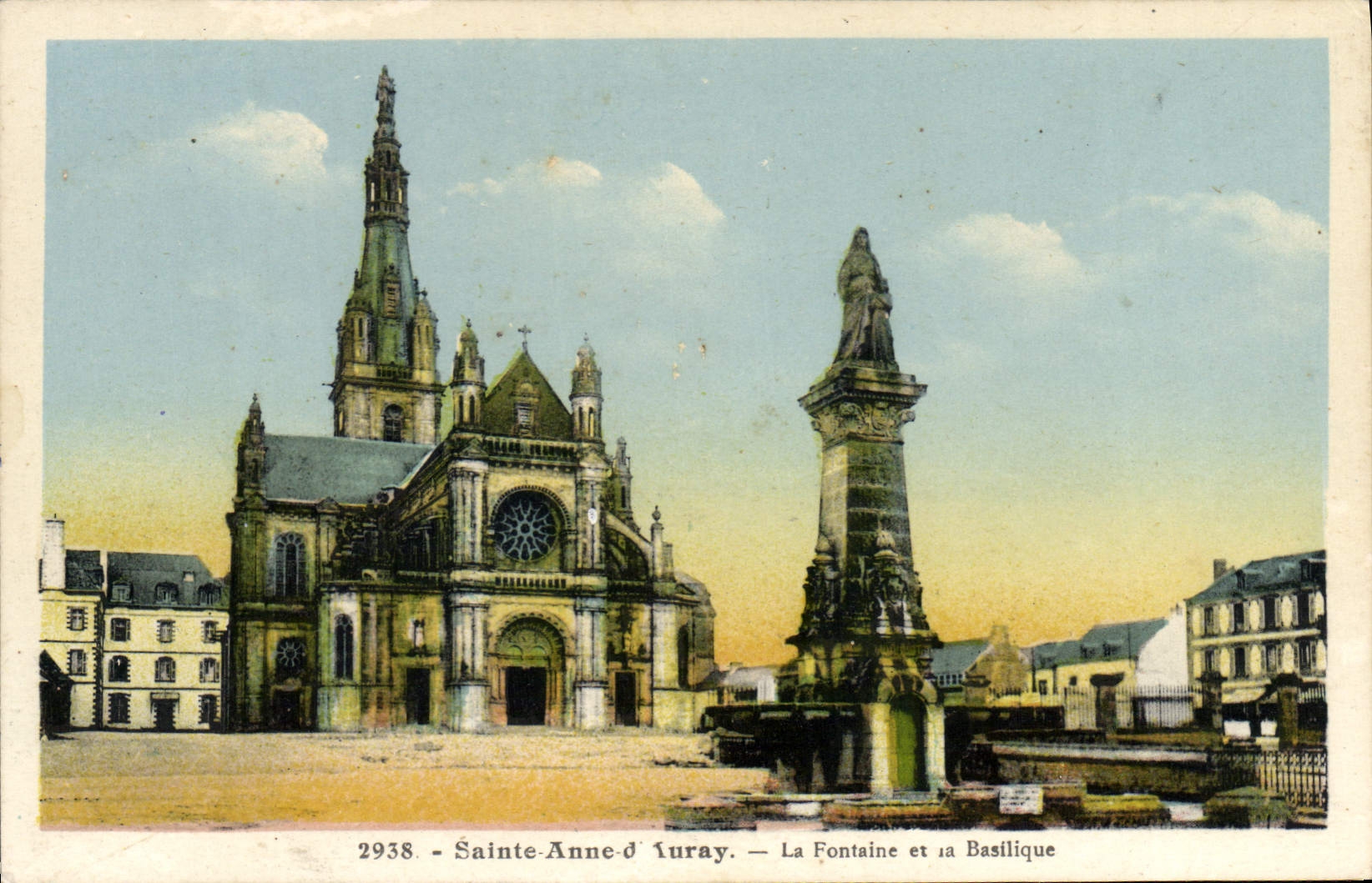 CPA Sainte Anne d'Auray la Fontaine et la Basilique 