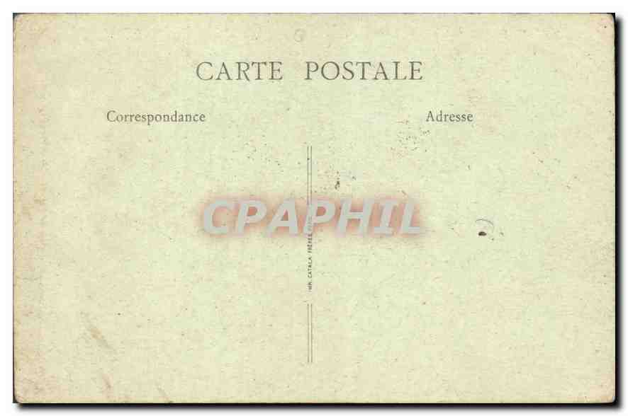 Bataille de la Marne (5-6-7 Septembre 1914) — Esternay — Le Château dont les meubles furent jetés dans le Canal par les Allemands et repêchés par les troupes françaises après leur victoire — Vve Autrégau, édit. — Cliché B. F. — Reverso