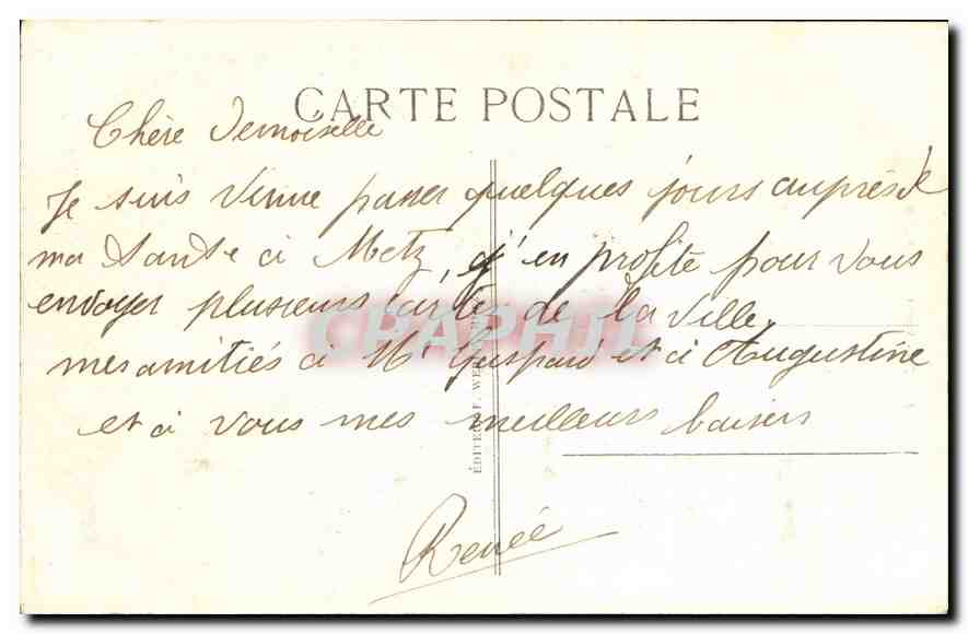 CPA Metz Porte Serpenoise  — Rückseite