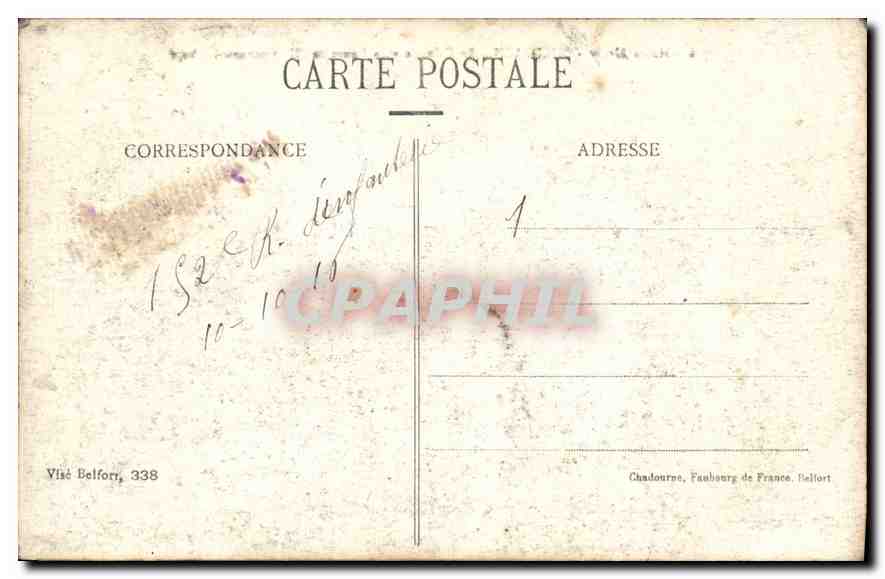 CPA Haute Alsace Goldbach Le Calvaire et la Route de l'Hartmannswillerkopf  — Rückseite