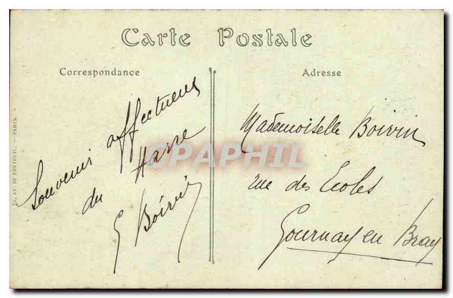 CPA Le Havre Le Palais de Justice et le Boulevard de Strasbourg  — Rückseite
