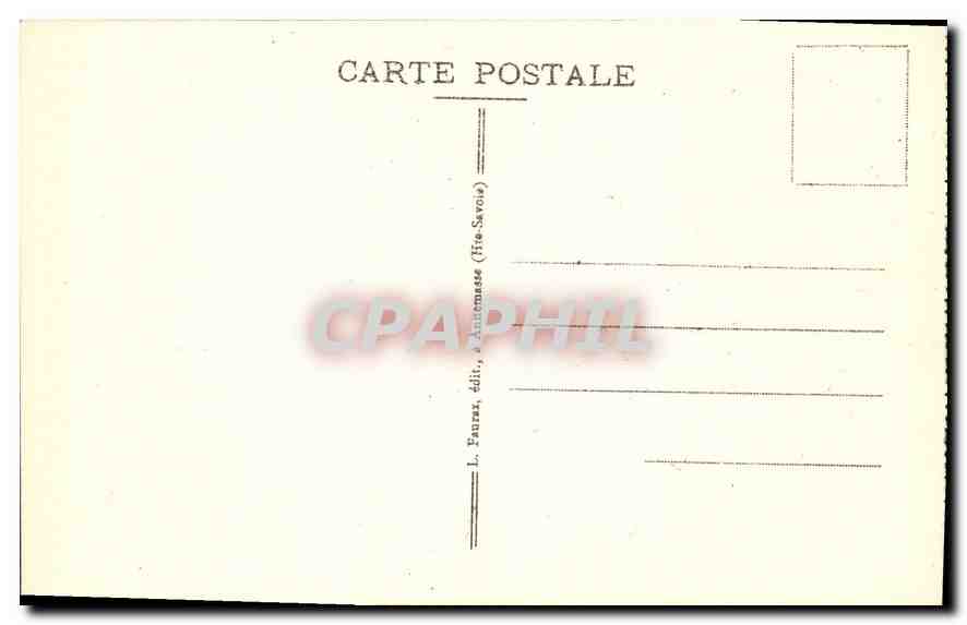 The Gorges du Fier — Exit of the Galleries onto the Sea of Rocks — L. Faurax, Publisher, Annemasse (Haute-Savoie) — Back