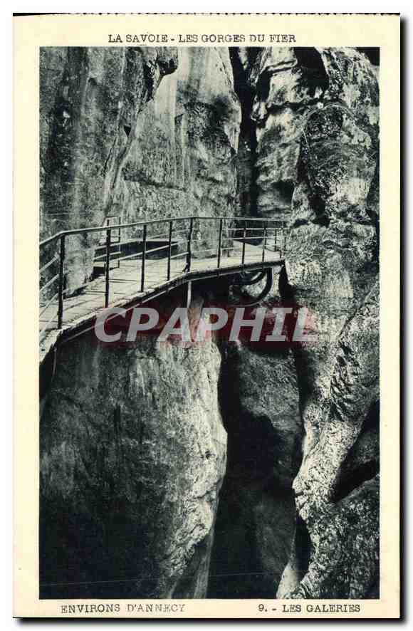 Les Gorges du Fier — Les Galeries — L. Fauraz, édit., à Annemasse (Hte-Savoie)