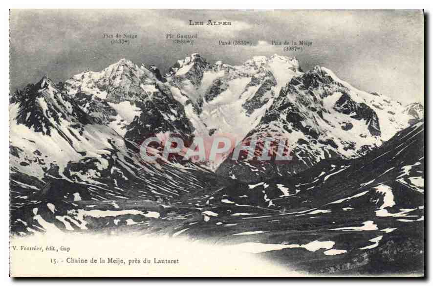 CPA Chaine de la Meije pres du Lantaret 