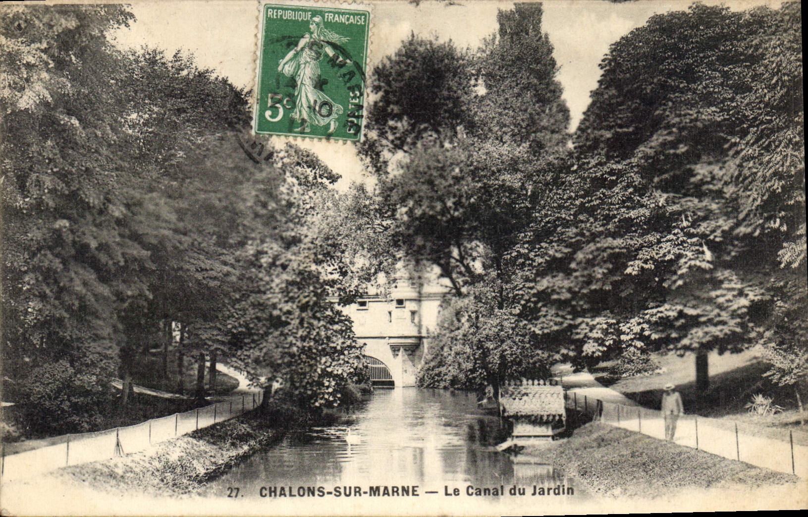 CPA Chalons sur Marne Le Canal du Jardin 