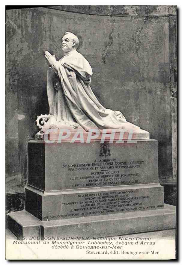 Monument van de Heer Émile Lovis Cornil Lobbedey — Boulogne-sur-Mer — uitgever Stevenard