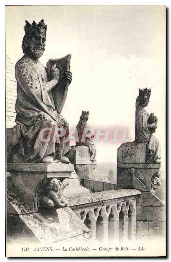 CPA Amiens La Cathedrale Groupe de Rois 