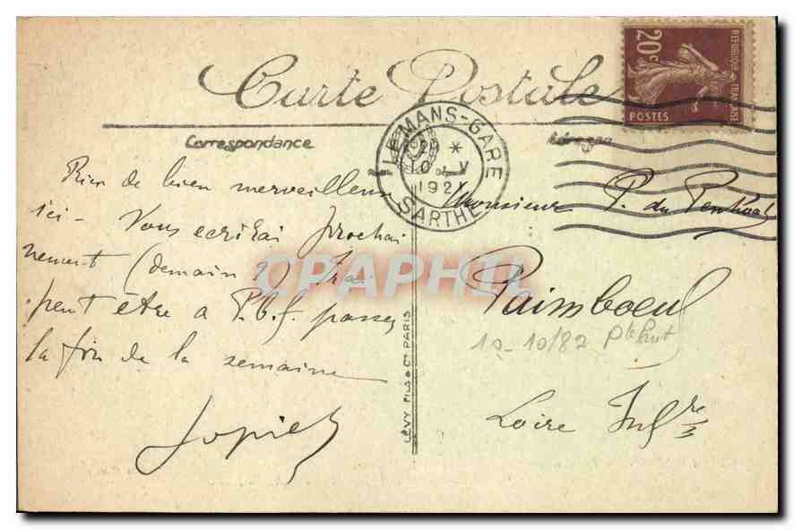 CPA Le Mans Le Monument de Chanzy L'Attaque Militaria — Rückseite
