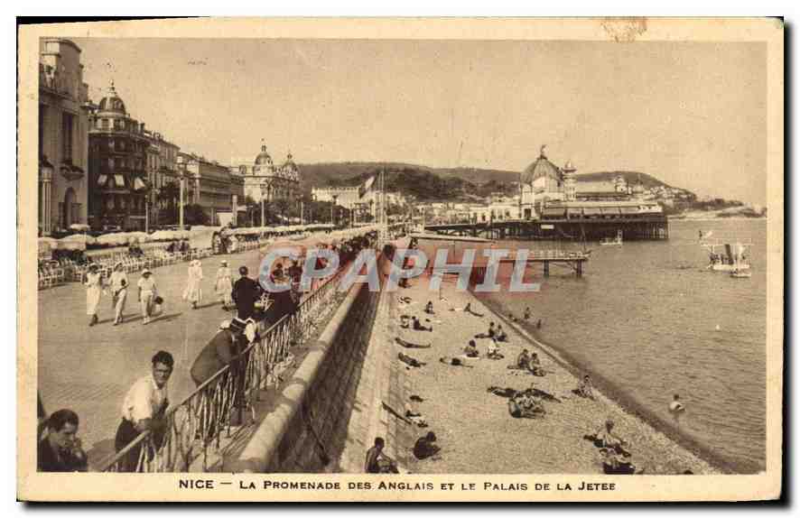 CPA Nice La Promenade des Anglais et le Palais de la Jetee 
