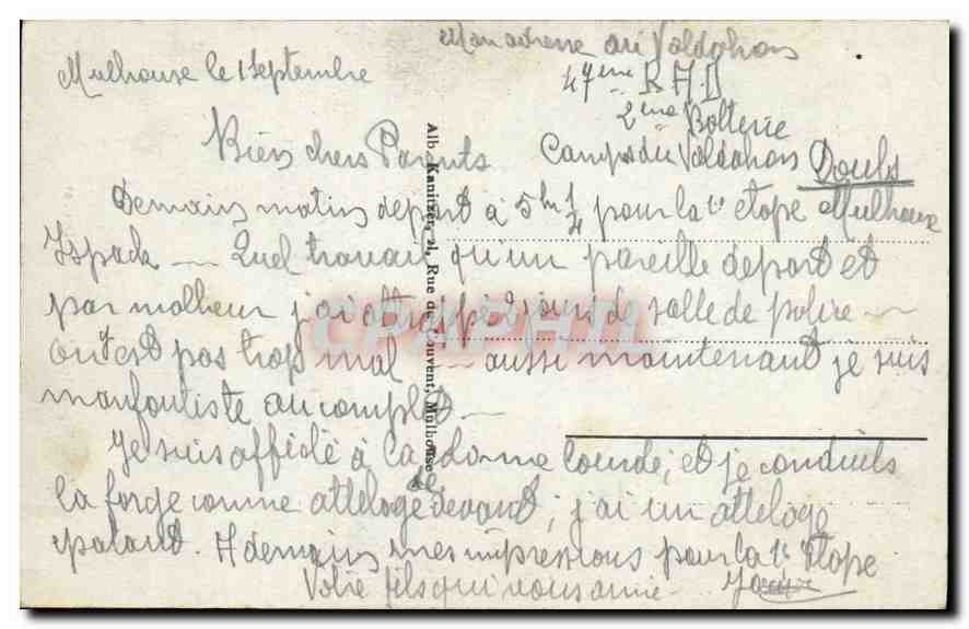 Mulhouse — Entrée de la Caserne Dronot — CPAPHIL — Reverso