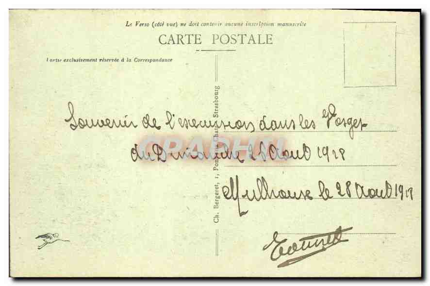 CPA La Vallee des Lacs de Retournemer et de Longemer  — Rückseite