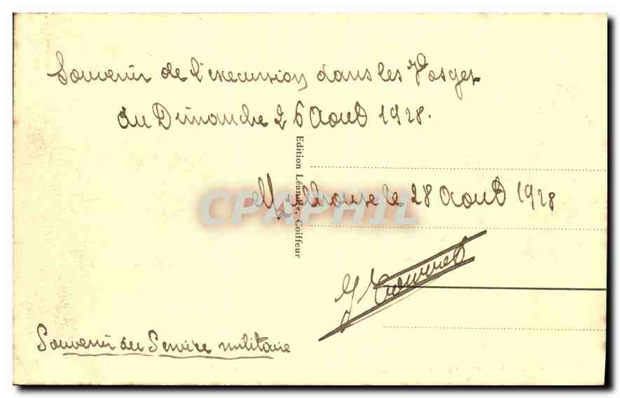 CPA Gerardmer Au bord du Lac  — Rückseite