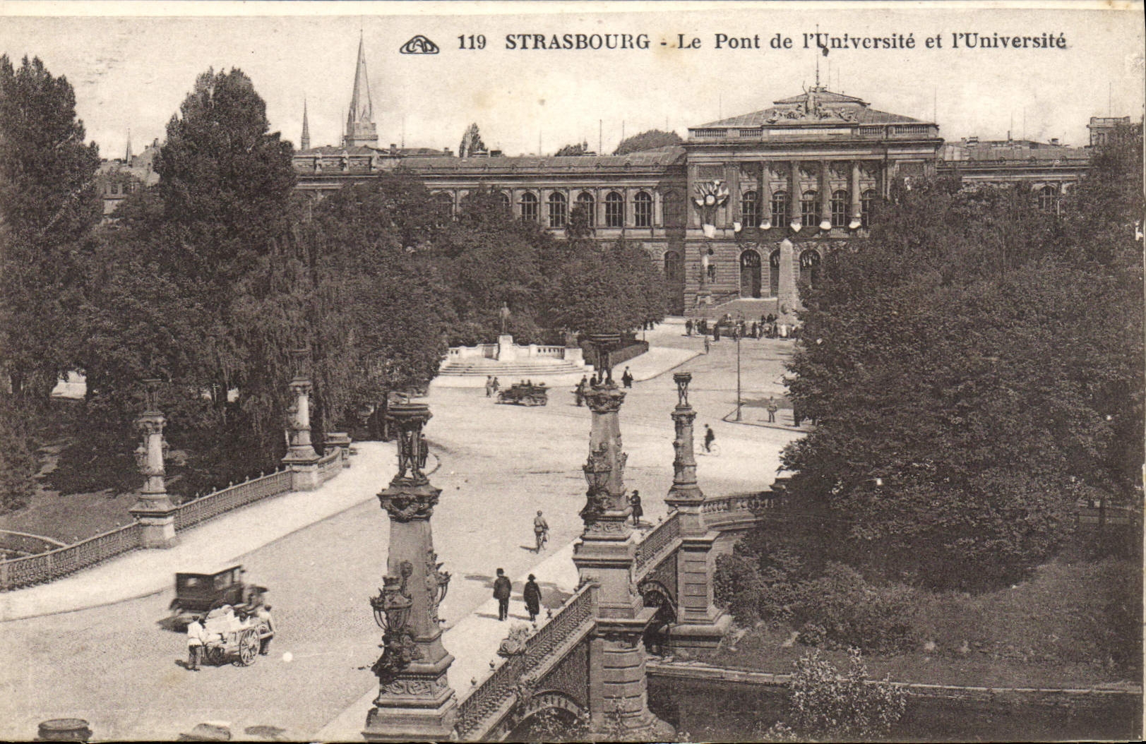 CPA Strasbourg Le Pont de l'Universite et l'Universite 