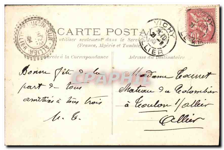 Vichy — Bords de l'Allier — Édition Giletta, phot., Nice — Rückseite