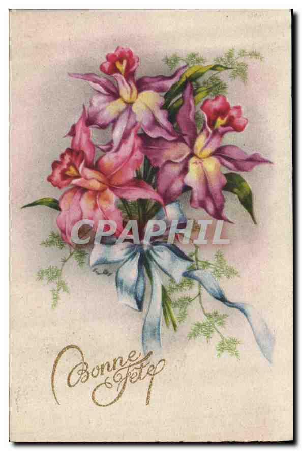 CPA Bonne fete Fleurs