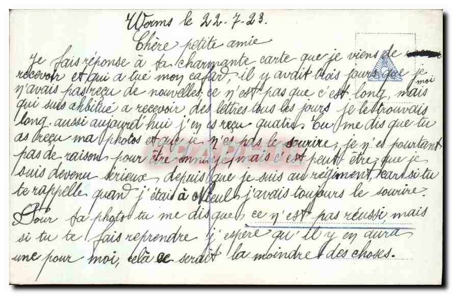 CPA Loin des Yeux pres du coeur Militaria — Rückseite