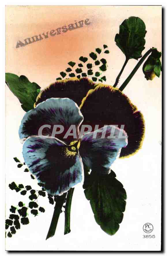 CPA Anniversaire Fleurs