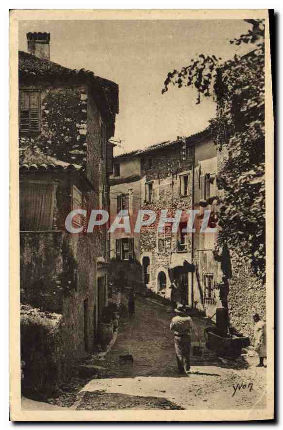 CPA La Douce France Cote d'Azur Saint Paul Alpes Maritimes Entree de la Rue principale 