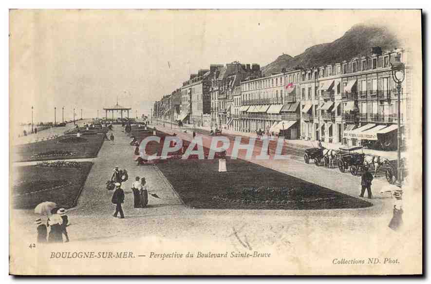 CPA Boulogne sur Mer Perspective du Boulevard Sainte Beuve
