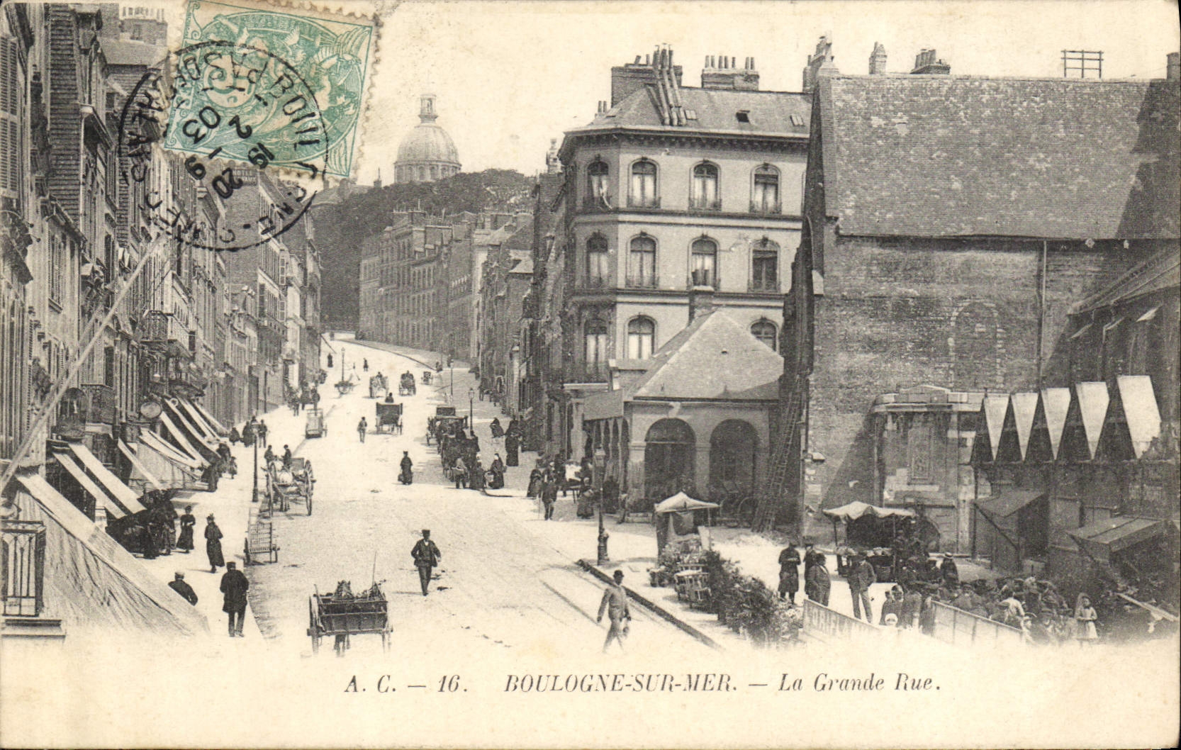 Boulogne-sur-Mer — Ansicht der Grande Rue — A.C. — 16.