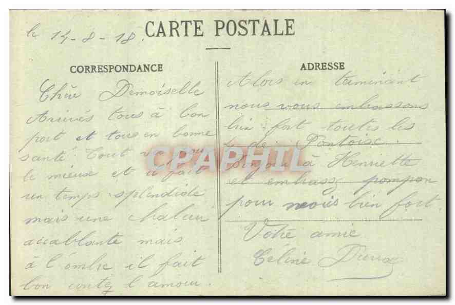 CPA Pontoise L'Hotel de Ville  — Back