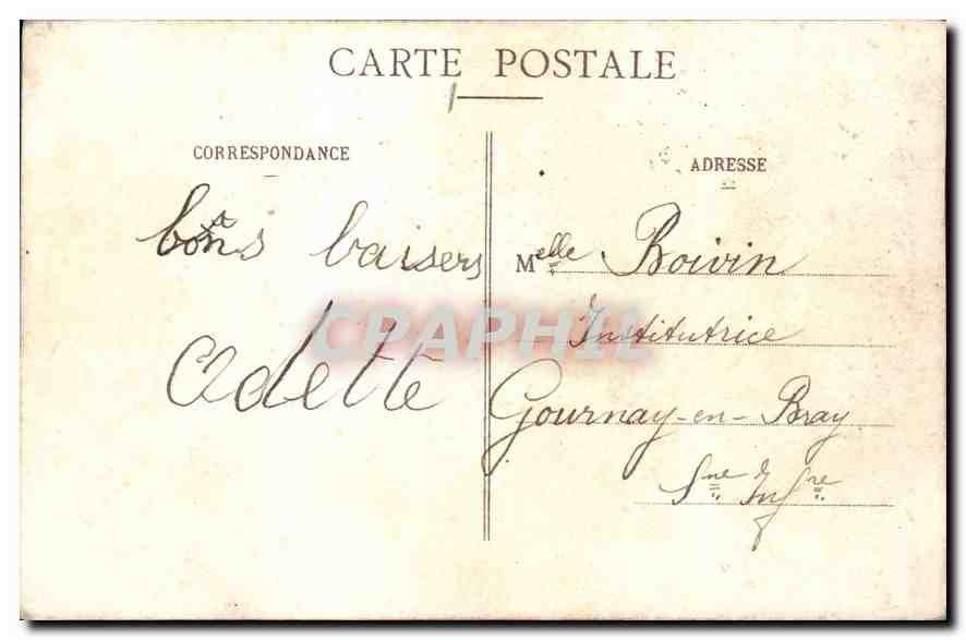 CPA Nice Avenue de la Gare Notre Dame Tramway — Verso