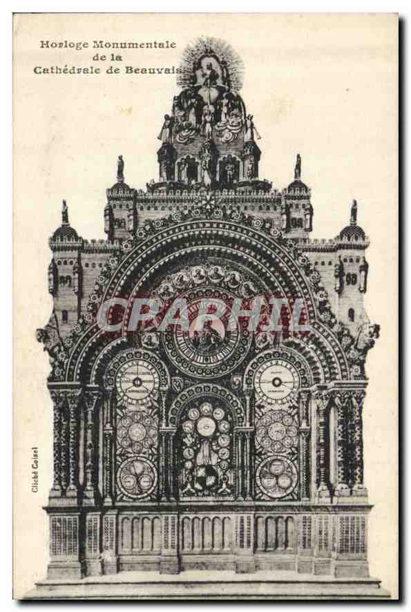 CPA Horloge Monumentale de la Cathedrale de Beauvaise 