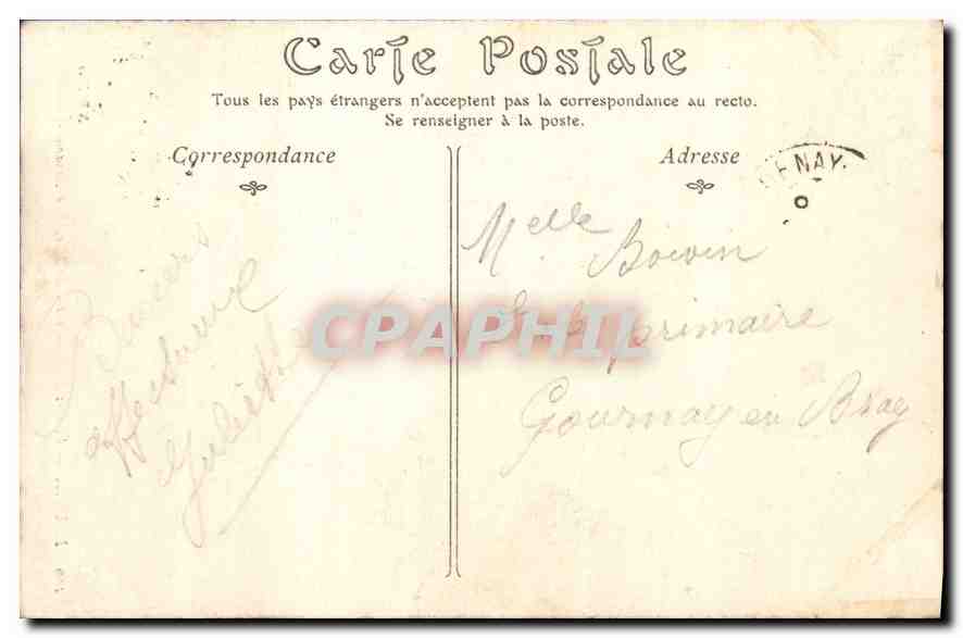 CPA Rouen Vieilles maisons sur l'Aubette — Rückseite