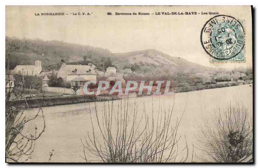 CPA La Normandie La C P A Environs de Rouen le Val de la Haye les Quais 