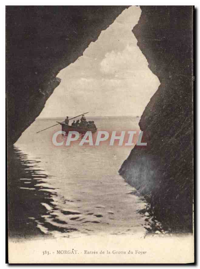 CPA Morgat Entree de la Grotte du Foyer 