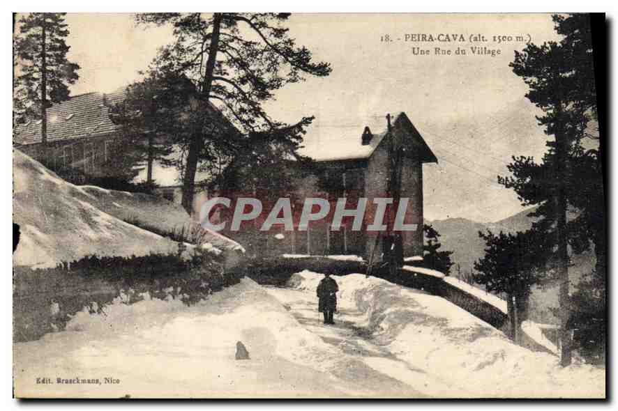 PEIRA-CAVA (alt. 1500 m.) — Une Rue du Village — Edit. Brasckmann, Nice