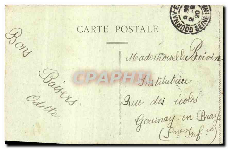 CPA Nice Jardin Albert I Le Monument de la Poesie  — Rückseite