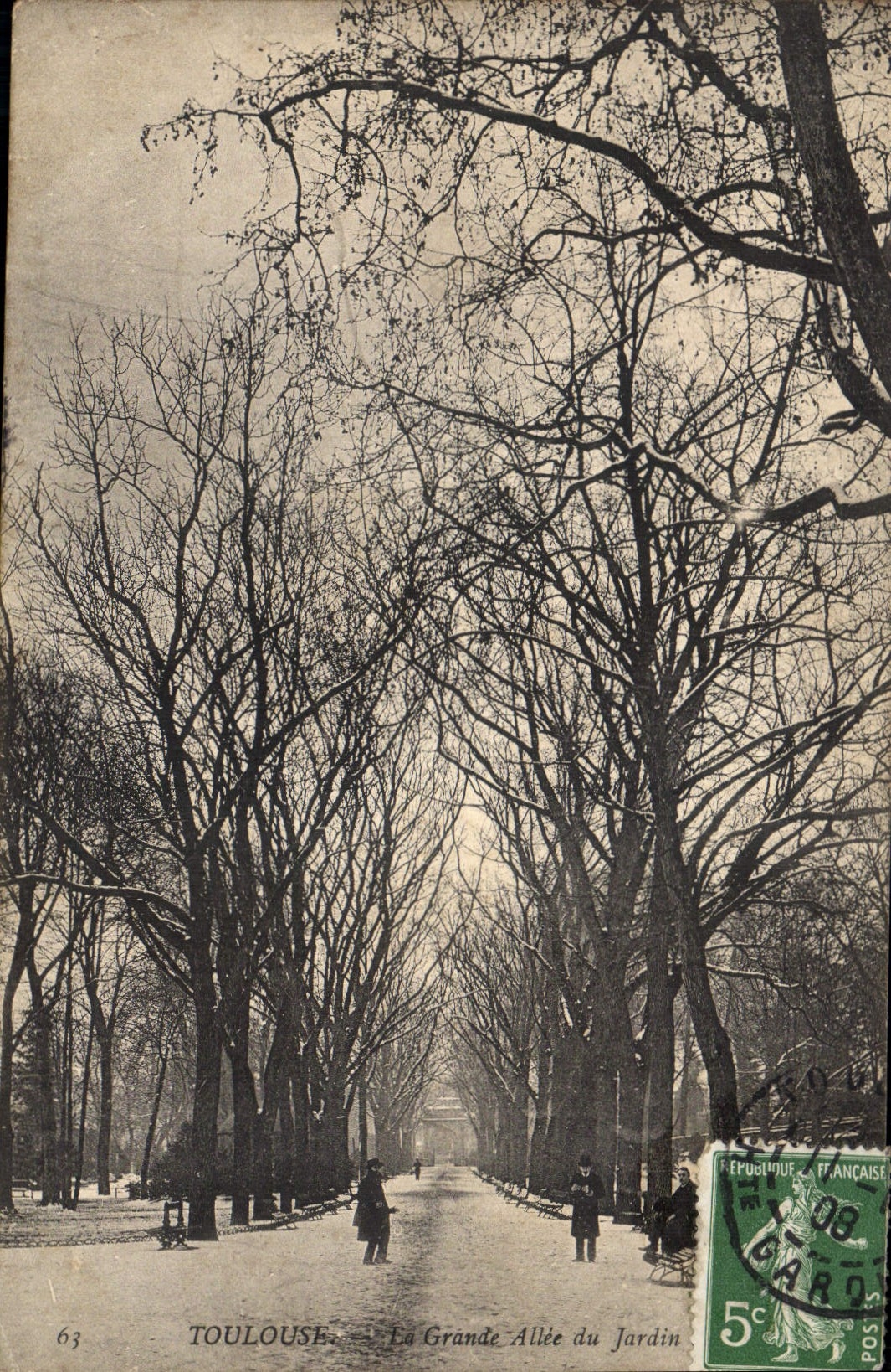 Toulouse — La Grande Allée du Jardin — éditeur inconnu, n° 63