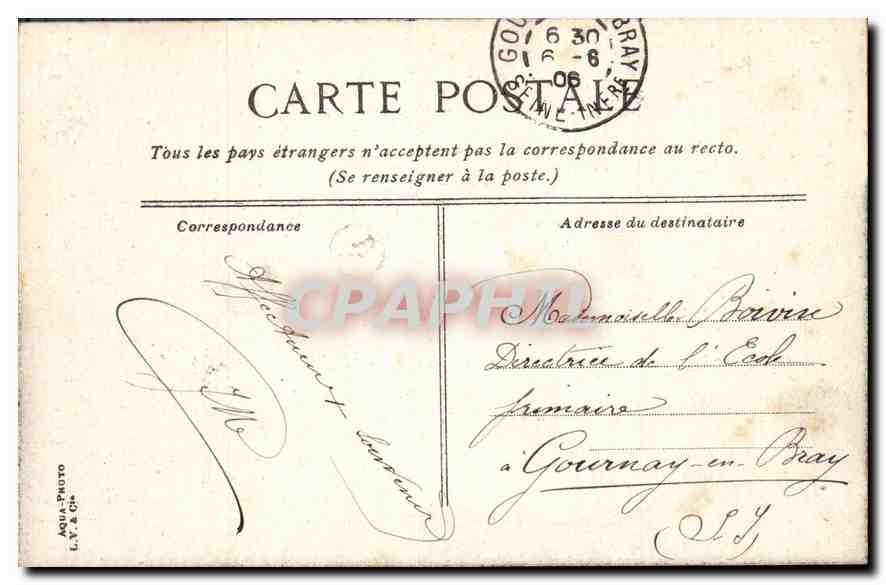 CPA Dieppe Le palais de justice — Rückseite