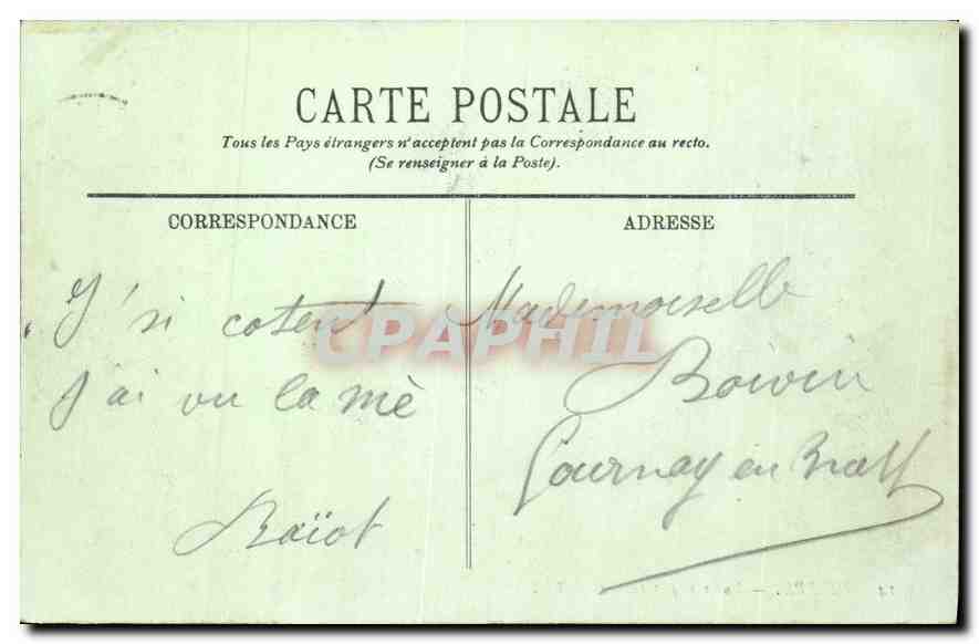 CPA Dieppe Vue vers le Chateau  — Verso