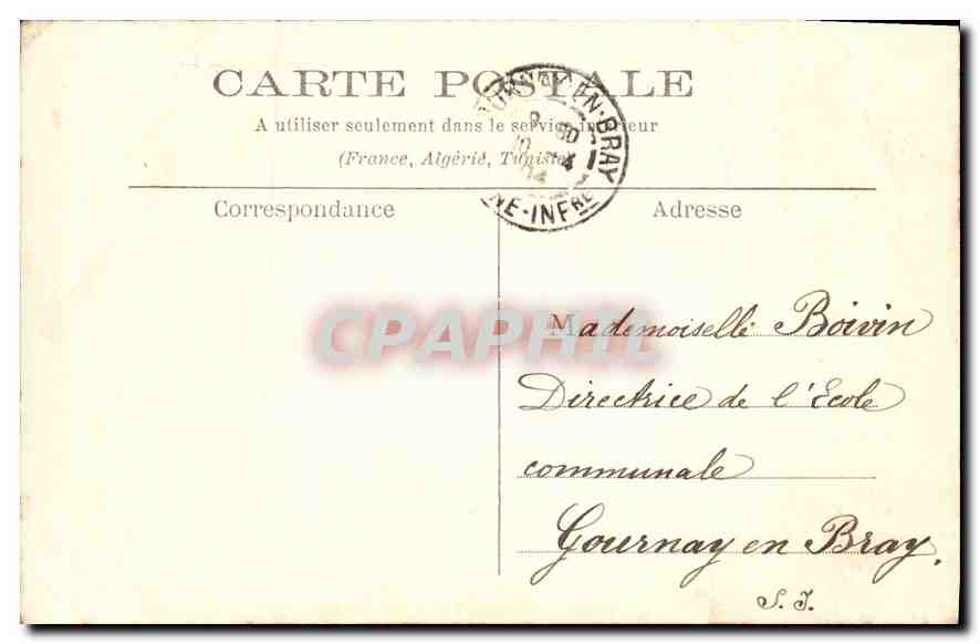 CPA Dieppe Hotel Royal  — Verso