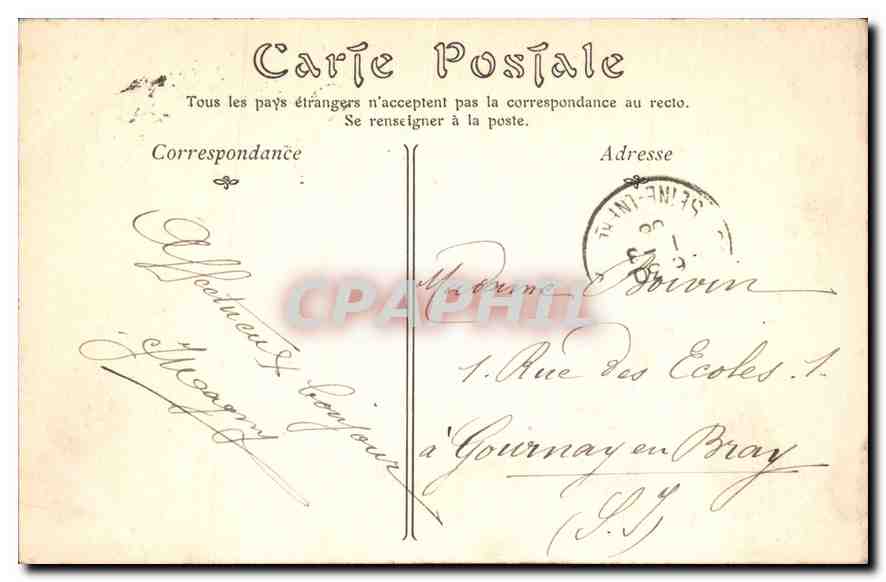 CPA Dieppe l'Hopital  — Verso
