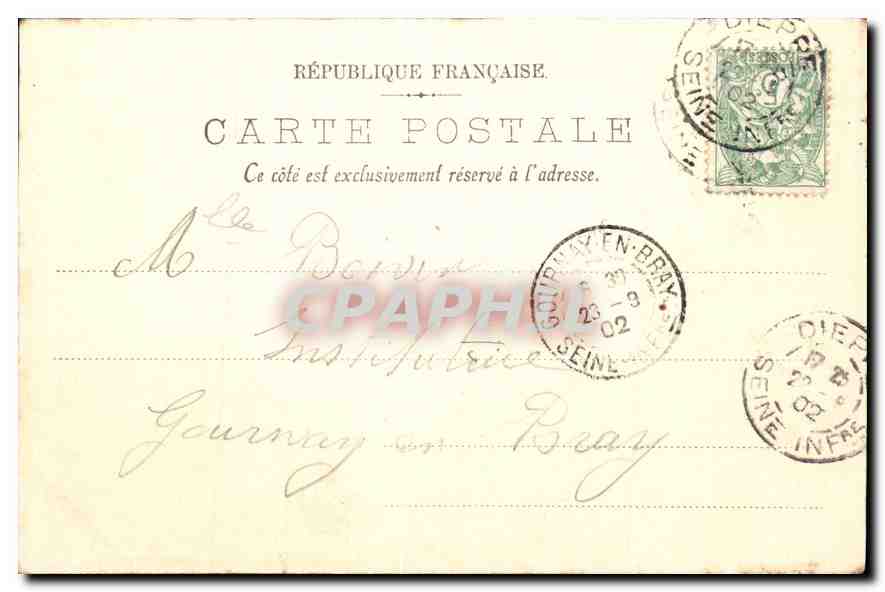 CPA Dieppe Les Vieilles Tours  — Verso