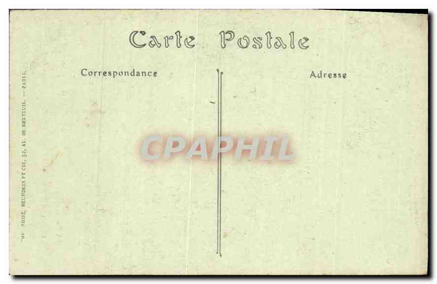 Carte Postale — Recto uniquement — éditeur Meudon & Cie, Paris — Reverso