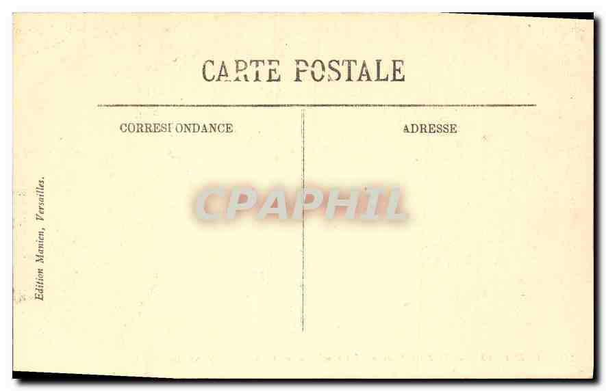 CPA Versailles Le Petit Trianon Chambre a coucher de Marie Antoinette  — Rückseite