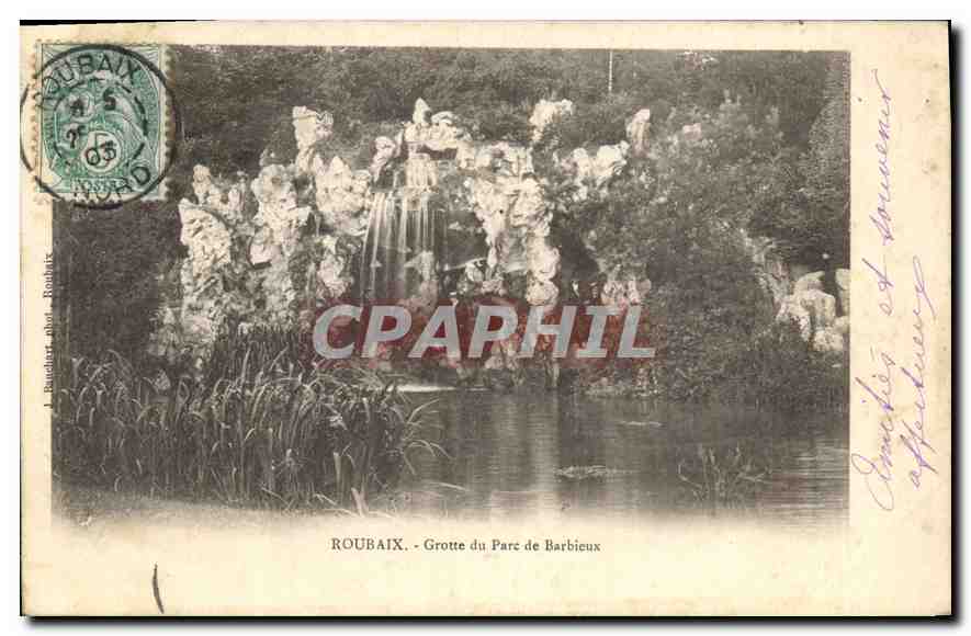CPA Roubaix Grotte du Parc de Barbieux 