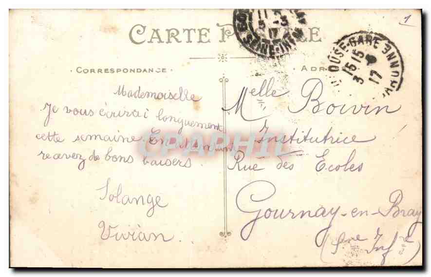 Toulouse — La Cathédrale et Place Saint-Etienne — Éditeur anonyme, n° de série non visible — Verso