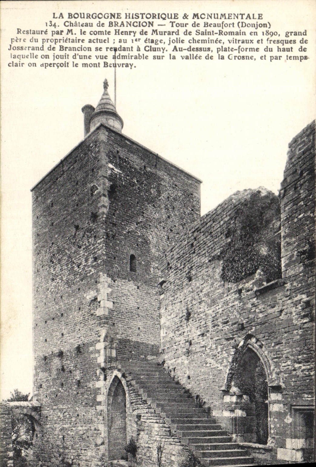 CPA La Bourgogne Historique & Monumentale Chateau de Brancion Tour de Beaufort Donjon 