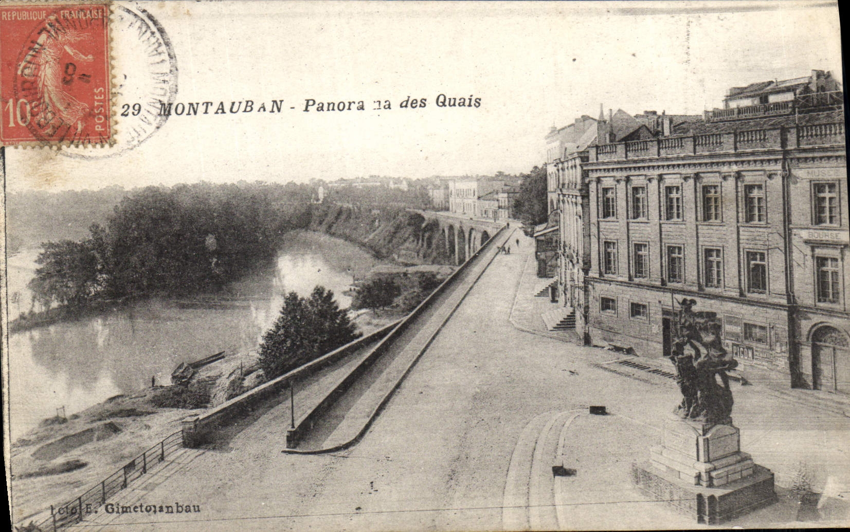 Montauban - Panorama des Quais — éditeur E. Gimetotanbau, n°29