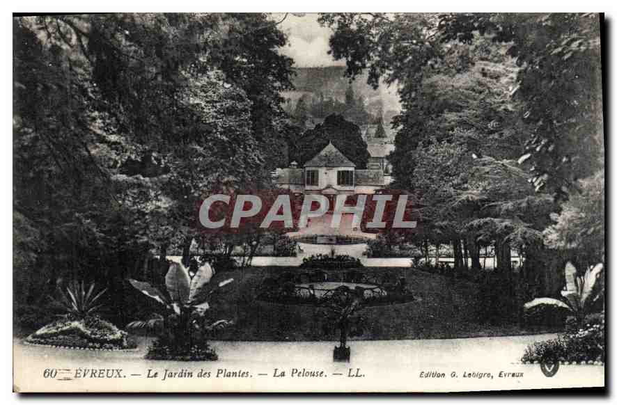 CPA Evreux Le jardin des Plantes Le Pelouse 