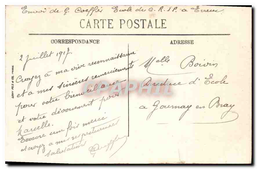 CPA Evreux Le jardin des Plantes Le Pelouse  — Rückseite