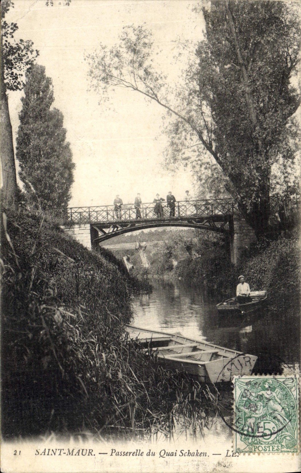 CPA Saint Maur Passerelle du Quai Schaken 