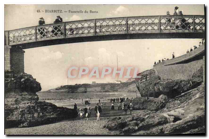 CPA Biarritz Passerelle du Basta 