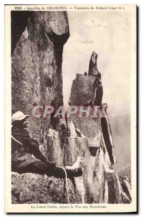 Aiguilles de Chamonix — Traversée du Grépon (3442 m.) — L. Fauraz, édit. Annemasse (Haute-Savoie) n° 2212